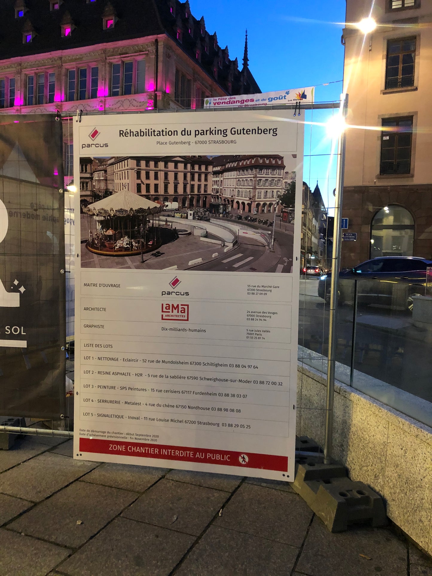 Panneau de chantier ou Permis